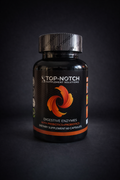 Supplement bottle labeled 'Top-Notch Supplement Solutions' on a dark background